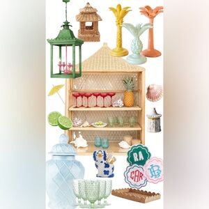 Punchy palm bar decor 🦩